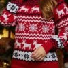 Women's Ugly Christmas Sweater Pullover Sweater Jumper Crew Neck Crochet Knit Polyester Knitted Fall Winter Outdoor Xmas Daily Stylish Casual Soft Long Sleeve Snowflake White Red S M L 1 Women's Ugly Christmas Sweater Pullover Sweater Jumper Crew Neck Crochet Knit Polyester Knitted Fall Winter Outdoor Xmas Daily Stylish Casual Soft Long Sleeve Snowflake White Red S M L -Xmas Cothing Store fibkvq1662360935963