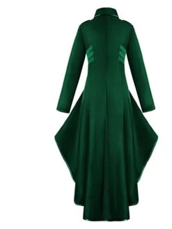 Women's Cloak / Capes Windproof Warm Outdoor Christmas Halloween Daily Irregular Hem Buttoned Front Stand Collar Vintage Exaggerated Casual Xmas Solid Color Regular Fit Outerwear Long Sleeve -Xmas Cothing Store fjzxwd1663749495839