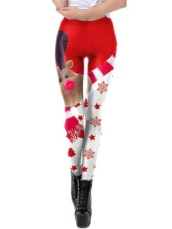 Women's Leggings Full Length Print Micro-elastic Mid Waist Vacation Fashion Christmas SKDK144 SKDK122 S M Fall Winter -Xmas Cothing Store forjqc1696232188813