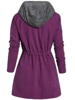 Women's Casual Jacket Trench Coat Hoodie Jacket Christmas Street Daily Wear Fall Winter Short Coat Regular Fit Thermal Warm Windproof Casual Daily Street Xmas Style Jacket Long Sleeve Pure Color -Xmas Cothing Store fqtuub1692767175097