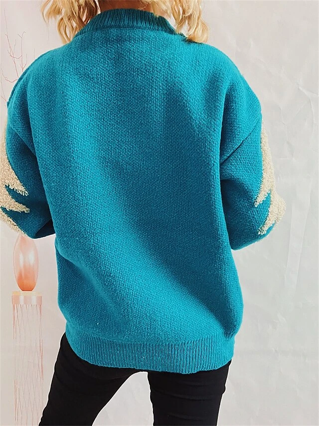 Women's Ugly Christmas Sweater Pullover Sweater Jumper Crew Neck Ribbed Knit Acrylic Sequins Fall Winter Regular Outdoor Christmas Daily Stylish Casual Soft Long Sleeve Elk Christmas Tree Snowflake 13 Women's Ugly Christmas Sweater Pullover Sweater Jumper Crew Neck Ribbed Knit Acrylic Sequins Fall Winter Regular Outdoor Christmas Daily Stylish Casual Soft Long Sleeve Elk Christmas Tree Snowflake - Image 11