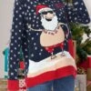 Women's Ugly Christmas Sweater Pullover Sweater Jumper Christmas Sweaters Crew Neck Ribbed Knit Acrylic Knitted Print Fall Winter Regular Outdoor Christmas Daily Fashion Casual Soft Long Sleeve Santa -Xmas Cothing Store fwzmrr1697785101207