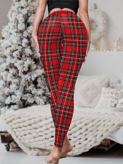 Women's Leggings Full Length Fashion Streetwear Christmas Street Red S M Fall Winter -Xmas Cothing Store fxnupf1695798616685