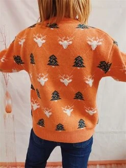 Women's Ugly Christmas Sweater Pullover Sweater Jumper Crew Neck Ribbed Knit Polyester Oversized Fall Winter Regular Outdoor Christmas Daily Stylish Casual Soft Long Sleeve Elk Christmas Tree Red -Xmas Cothing Store fzjrip1696903391821