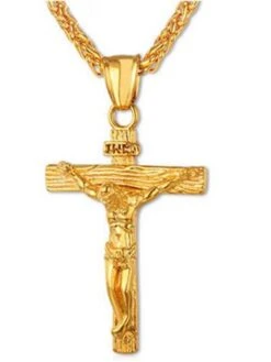 1PC Pendant Necklace For Men's Women's Christmas Daily Alloy Classic Cross