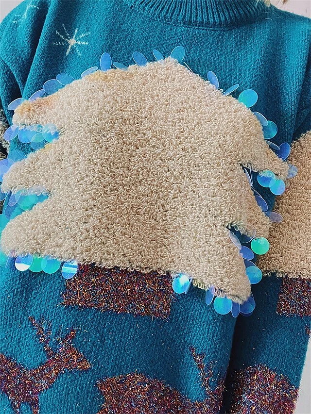 Women's Ugly Christmas Sweater Pullover Sweater Jumper Crew Neck Ribbed Knit Acrylic Sequins Fall Winter Regular Outdoor Christmas Daily Stylish Casual Soft Long Sleeve Elk Christmas Tree Snowflake 12 Women's Ugly Christmas Sweater Pullover Sweater Jumper Crew Neck Ribbed Knit Acrylic Sequins Fall Winter Regular Outdoor Christmas Daily Stylish Casual Soft Long Sleeve Elk Christmas Tree Snowflake - Image 10