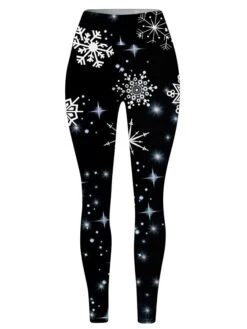 Women's Leggings Full Length Print Micro-elastic High Waist Fashion Streetwear Outdoor Christmas 2-30 2-14 S M Fall Winter -Xmas Cothing Store gfoiwv1696232188374