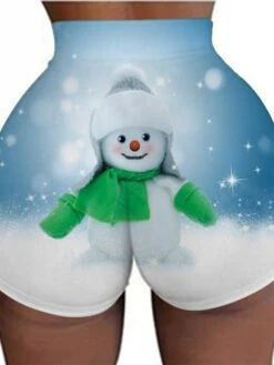Women's Shorts Hot Pants Light Sky Blue Green Blue Fashion Christmas Weekend Print Stretchy Short Comfort Xmas Snowman S M L XL 2XL 14 Women's Shorts Hot Pants Light Sky Blue Green Blue Fashion Christmas Weekend Print Stretchy Short Comfort Xmas Snowman S M L XL 2XL -Xmas Cothing Store ggiuyq1667559618442