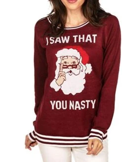 Women's Ugly Christmas Sweater Pullover Sweater Jumper Crew Neck Ribbed Knit Acrylic Stripe Knitted Fall Winter Outdoor Xmas Daily Stylish Casual Soft Long Sleeve Letter Santa Claus Striped Wine 9 Women's Ugly Christmas Sweater Pullover Sweater Jumper Crew Neck Ribbed Knit Acrylic Stripe Knitted Fall Winter Outdoor Xmas Daily Stylish Casual Soft Long Sleeve Letter Santa Claus Striped Wine -Xmas Cothing Store gifaqw1667811516270