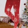 Women's Leggings Full Length Tights Christmas Festival Claret Robin's Egg Blue S M Fall & Winter -Xmas Cothing Store gjepih1693986937655