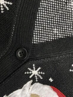 Women's Ugly Christmas Sweater Cardigan Christmas Sweaters V Neck Ribbed Knit Polyester Knitted Print Fall Winter Short Outdoor Christmas Daily Stylish Casual Soft Long Sleeve Letter Santa Claus -Xmas Cothing Store gkqykd1697290853229