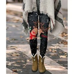Women's Fleece Pants Xmas Tights Leggings Thermal Underwear Fleece Lined Dark Gray Khaki Red Vacation Casual Christmas Snowman Weekend Winter Print Stretchy Ankle-Length Thermal Warm Santa Claus 18 Women's Fleece Pants Xmas Tights Leggings Thermal Underwear Fleece Lined Dark Gray Khaki Red Vacation Casual Christmas Snowman Weekend Winter Print Stretchy Ankle-Length Thermal Warm Santa Claus -Xmas Cothing Store guucwy1663739680471