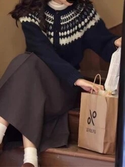 Women's Ugly Christmas Sweater Cardigan Sweater Crew Neck Ribbed Knit Rayon Patchwork Button Fall Winter Xmas Daily Going Out Stylish Casual Soft Long Sleeve Geometric Color Block Red Navy Blue 16 Women's Ugly Christmas Sweater Cardigan Sweater Crew Neck Ribbed Knit Rayon Patchwork Button Fall Winter Xmas Daily Going Out Stylish Casual Soft Long Sleeve Geometric Color Block Red Navy Blue -Xmas Cothing Store hewfaj1692093241470