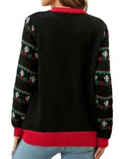 Women's Ugly Christmas Sweater Pullover Sweater Jumper Christmas Sweaters Crew Neck Ribbed Knit Acrylic Knitted Fall Winter Regular Outdoor Christmas Daily Cute Stylish Casual Long Sleeve Santa Claus -Xmas Cothing Store hhfbes1697290686768