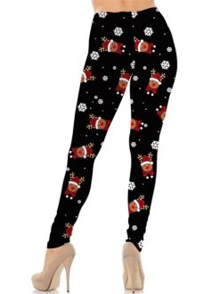 Women's Christmas Leggings Full Length Active Fashion Christmas Daily Black Brown S XL Fall & Winter -Xmas Cothing Store hhjvhh1697528971984