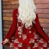 Women's Casual Jacket Christmas Print Xmas Snowman Fashion Loose Fit Outerwear Long Sleeve Big Red S -Xmas Cothing Store hptcez1697095112307
