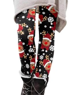 Women's Leggings Full Length Print Micro-elastic High Waist Fashion Streetwear Outdoor Christmas 2-30 2-14 S M Fall Winter