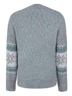 Women's Ugly Christmas Sweater Pullover Sweater Jumper Stand Collar Ribbed Knit Polyester Patchwork Fall Winter Regular Outdoor Christmas Daily Stylish Casual Soft Long Sleeve Snowflake Pink Blue -Xmas Cothing Store hxqiti1696903362759