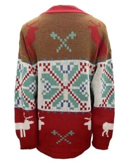 Women's Ugly Christmas Sweater Cardigan Sweater Jacket V Neck Ribbed Knit Polyester Button Knitted Fall Winter Regular Outdoor Christmas Daily Stylish Casual Soft Long Sleeve Geometric Color Block Elk -Xmas Cothing Store ialpxs1697290857974