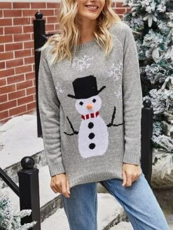 Women's Ugly Christmas Sweater Pullover Sweater Jumper Crew Neck Ribbed Knit Acrylic Knitted Fall Winter Outdoor Xmas Holiday Stylish Casual Soft Long Sleeve Snowman Snowflake Navy Blue Gray S M 13 Women's Ugly Christmas Sweater Pullover Sweater Jumper Crew Neck Ribbed Knit Acrylic Knitted Fall Winter Outdoor Xmas Holiday Stylish Casual Soft Long Sleeve Snowman Snowflake Navy Blue Gray S M -Xmas Cothing Store idgbgr1666864514700