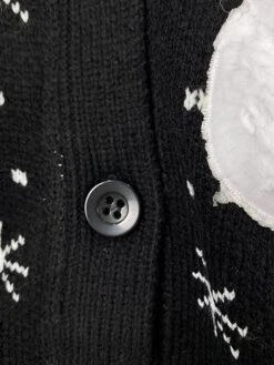 Women's Ugly Christmas Sweater Cardigan Christmas Sweaters V Neck Ribbed Knit Polyester Knitted Print Fall Winter Short Outdoor Christmas Daily Stylish Casual Soft Long Sleeve Letter Santa Claus -Xmas Cothing Store ifzvue1697290851140