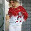 Women's Ugly Christmas Crew Neck Sweater Pullover Sweater Jumper Christmas Sweaters Ribbed Knit Polyester Knitted Print Fall Winter Regular Outdoor Xmas Daily Stylish Casual Soft Long Sleeve