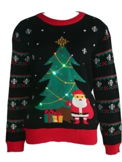 Women's Ugly Christmas Sweater Pullover Sweater Jumper Crew Neck Ribbed Knit Acrylic Oversized Fall Winter Short Xmas Daily Going Out Stylish Casual Soft Long Sleeve Santa Claus Christmas Tree -Xmas Cothing Store iptmdj1695209504102