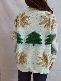 Women's Ugly Christmas Sweater Pullover Sweater Jumper Crew Neck Ribbed Knit Acrylic Oversized Fall Winter Regular Outdoor Christmas Daily Stylish Casual Soft Long Sleeve Christmas Tree Snowflake Red -Xmas Cothing Store iuukdm1696903385099