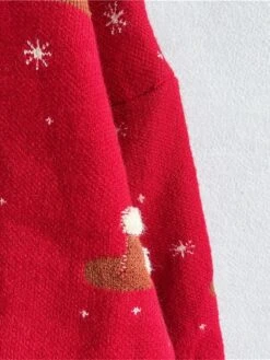 Women's Ugly Christmas Sweater Pullover Sweater Jumper Crew Neck Ribbed Knit Polyester Patchwork Fall Winter Regular Outdoor Christmas Daily Stylish Casual Soft Long Sleeve Color Block Snowflake Red -Xmas Cothing Store iymfdr1696918498523