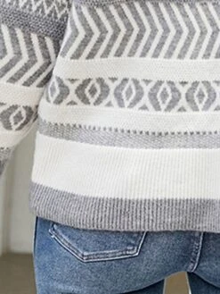 Women's Ugly Christmas Sweater Pullover Sweater Jumper Christmas Sweaters Turtleneck Ribbed Knit Polyester Knitted Fall Winter Regular Outdoor Christmas Daily Stylish Casual Soft Long Sleeve -Xmas Cothing Store jcwlqq1697290910009
