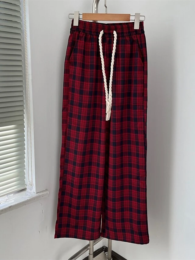 Women's Wide Leg Pants Trousers Full Length Fashion Streetwear Christmas Street Robin's Egg Blue White S M Fall Winter 8 Women's Wide Leg Pants Trousers Full Length Fashion Streetwear Christmas Street Robin's Egg Blue White S M Fall Winter - Image 6