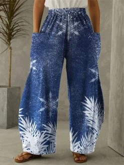 Women's Wide Leg Pants Trousers Full Length Vacation Fashion Home Christmas PP3595471 PP3595131 S M Fall Winter -Xmas Cothing Store jfbsln1695635916501