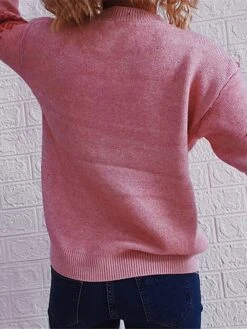 Women's Ugly Christmas Sweater Pullover Sweater Jumper Crew Neck Ribbed Knit Polyester Patchwork Fall Winter Regular Xmas Daily Going Out Stylish Casual Soft Long Sleeve Elk Pink Red Green S M L 31 Women's Ugly Christmas Sweater Pullover Sweater Jumper Crew Neck Ribbed Knit Polyester Patchwork Fall Winter Regular Xmas Daily Going Out Stylish Casual Soft Long Sleeve Elk Pink Red Green S M L -Xmas Cothing Store jflduc1695029161506