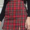 Women's Skirt Bodycon Christmas Plaid Skirt Mini Red Skirts Fall & Winter Split Ends Print Fashion Sexy Street Daily S M -Xmas Cothing Store jgcjur1697713062665