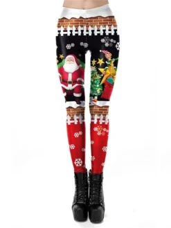 Women's Leggings Full Length Print Micro-elastic Mid Waist Vacation Fashion Christmas SKDK144 SKDK122 S M Fall Winter