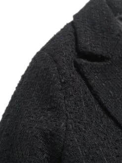 Women's Blazer Formal Pocket Plain Windproof Stylish Christmas Regular Fit Outerwear Long Sleeve Fall Black XS -Xmas Cothing Store jlnvci1691478618755