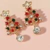 1 Pair Stud Earrings For Women's AAA Cubic Zirconia Christmas Street Alloy Classic Fashion -Xmas Cothing Store jltxyc1694158859844