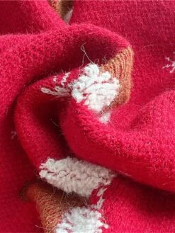 Women's Ugly Christmas Sweater Pullover Sweater Jumper Crew Neck Ribbed Knit Polyester Patchwork Fall Winter Regular Outdoor Christmas Daily Stylish Casual Soft Long Sleeve Color Block Snowflake Red -Xmas Cothing Store jnehus1696918502971