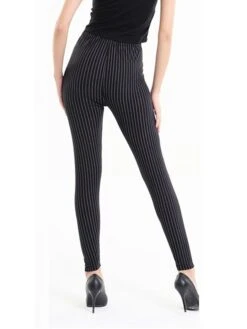 Women's Tartan Print Leggings Full Length Vacation Fashion Christmas Rhombus Pink And Black Navy Blue Stripes One-Size Fall Winter -Xmas Cothing Store joedpw1696232172466