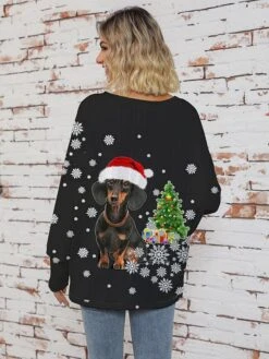 Women's Ugly Christmas Sweater Pullover Sweater Jumper Christmas Sweaters Crew Neck Ribbed Knit Acrylic Knitted Print Fall Winter Regular Outdoor Xmas Daily Stylish Casual Soft Long Sleeve Polka -Xmas Cothing Store jqjkwj1697291254984