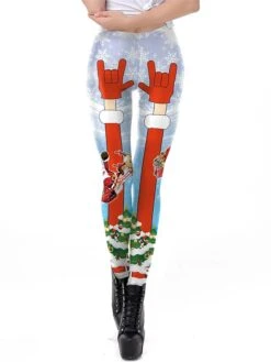 Women's Leggings Full Length Active Vacation Outdoor Christmas Wine Red S M Fall Winter -Xmas Cothing Store jwbczt1696752246775