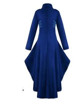 Women's Cloak / Capes Windproof Warm Outdoor Christmas Halloween Daily Irregular Hem Buttoned Front Stand Collar Vintage Exaggerated Casual Xmas Solid Color Regular Fit Outerwear Long Sleeve -Xmas Cothing Store jwnqqy1663749497805