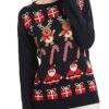 Women's Ugly Christmas Sweater Pullover Sweater Jumper Crew Neck Ribbed Knit Acrylic Knitted Fall Winter Outdoor Xmas Daily Stylish Casual Soft Long Sleeve Santa Claus Elk Black S M L -Xmas Cothing Store jzavce1667811493329