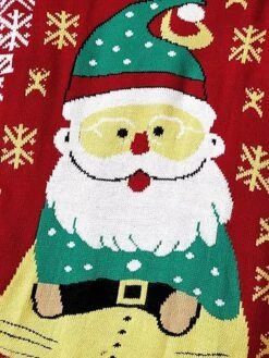 Women's Ugly Christmas Sweater Pullover Sweater Jumper Crew Neck Ribbed Knit Polyester Knitted Print Fall Winter Regular Outdoor Xmas Holiday Daily Stylish Casual Long Sleeve Print Black Green S -Xmas Cothing Store kdhuqi1697290872519