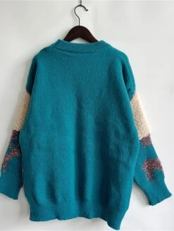 Women's Ugly Christmas Sweater Pullover Sweater Jumper Crew Neck Ribbed Knit Polyester Oversized Fall Winter Regular Outdoor Christmas Daily Stylish Casual Soft Long Sleeve Elk Christmas Tree -Xmas Cothing Store keabth1696903383892