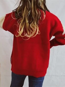 Women's Ugly Christmas Sweater Pullover Sweater Jumper Crew Neck Ribbed Knit Polyester Oversized Fall Winter Regular Outdoor Christmas Daily Stylish Casual Soft Long Sleeve Elk Christmas Tree -Xmas Cothing Store kjobib1696903372816