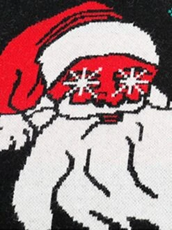 Women's Ugly Christmas Sweater Pullover Sweater Jumper Crew Neck Ribbed Knit Knit Patchwork Fall Winter Regular Outdoor Xmas Daily Stylish Casual Soft Long Sleeve Heart Letter Santa Claus Black -Xmas Cothing Store knivya1695115504556