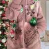 Women's Ugly Christmas Jacket Party Xmas Hooded Coat Winter Drawstring Zipper Jacket Green Loose Fit Outerwear Long Sleeve Fall -Xmas Cothing Store kqprqv1697195715280