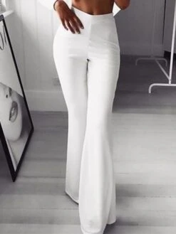 Women's Bell Bottom Pants Trousers Full Length High Waist Fashion Streetwear Xmas Christmas Street Wine Black S M Winter Autumn / Fall -Xmas Cothing Store kqypgs1695347096710