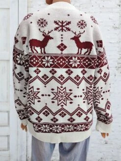Women's Ugly Christmas Sweater Pullover Sweater Jumper Christmas Sweaters Crew Neck Ribbed Knit Acrylic Knitted Fall Winter Regular Outdoor Christmas Daily Fashion Casual Soft Long Sleeve Elk -Xmas Cothing Store ksitzw1697626874549